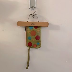 Colorful leather wristlet wrist bag clutch